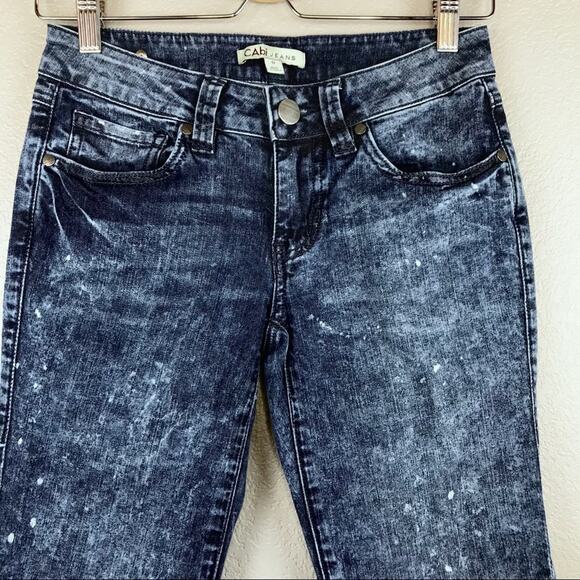 Cabi Jeans #920 Constellation Wash Bleach Dye Skinny Jeans Size 0 - Picture 4 of 8